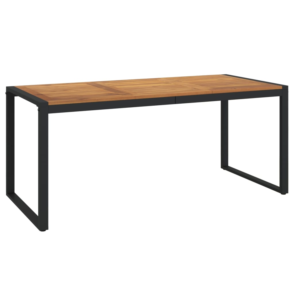 Set Pranzo da Giardino 7 pz Legno Massello di Acacia e Metallo | homemem39