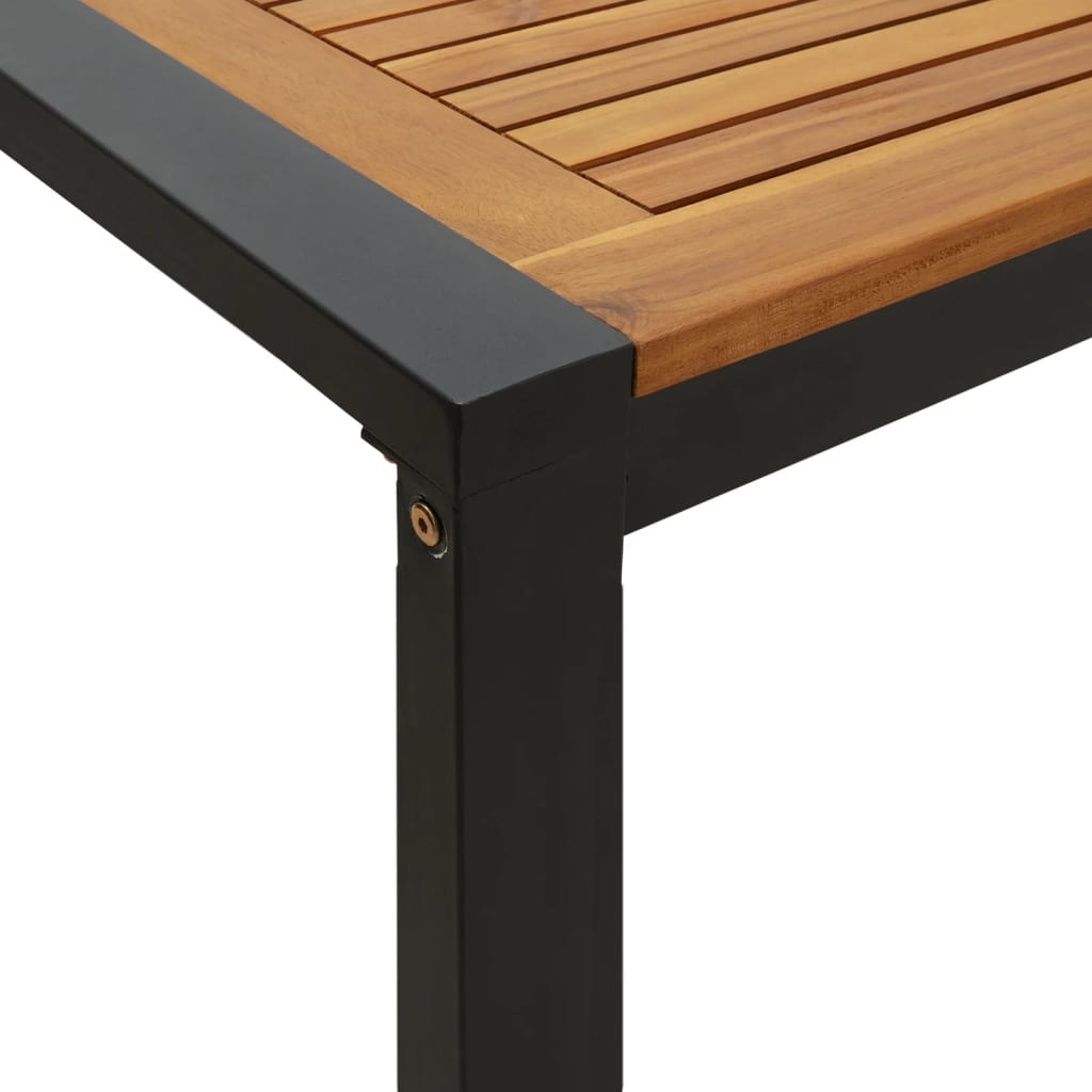 Set Pranzo da Giardino 7 pz Legno Massello di Acacia e Metallo | homemem39