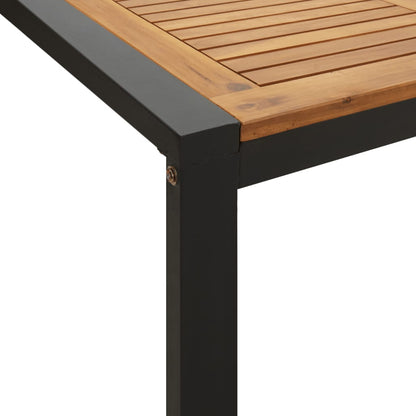 Set Pranzo da Giardino 7 pz Legno Massello di Acacia e Metallo | homemem39