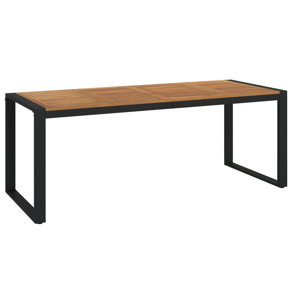 Set Pranzo da Giardino 9 pz Legno Massello di Acacia e Metallo | homemem39