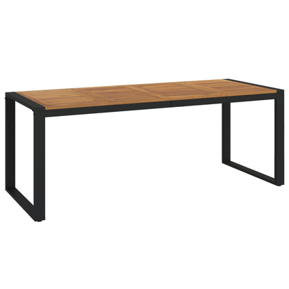 Set Pranzo da Giardino 9 pz Legno Massello di Acacia e Metallo | homemem39