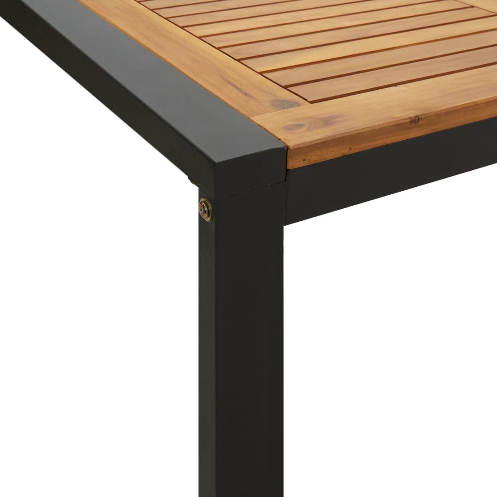Set Pranzo da Giardino 9 pz Legno Massello di Acacia e Metallo | homemem39