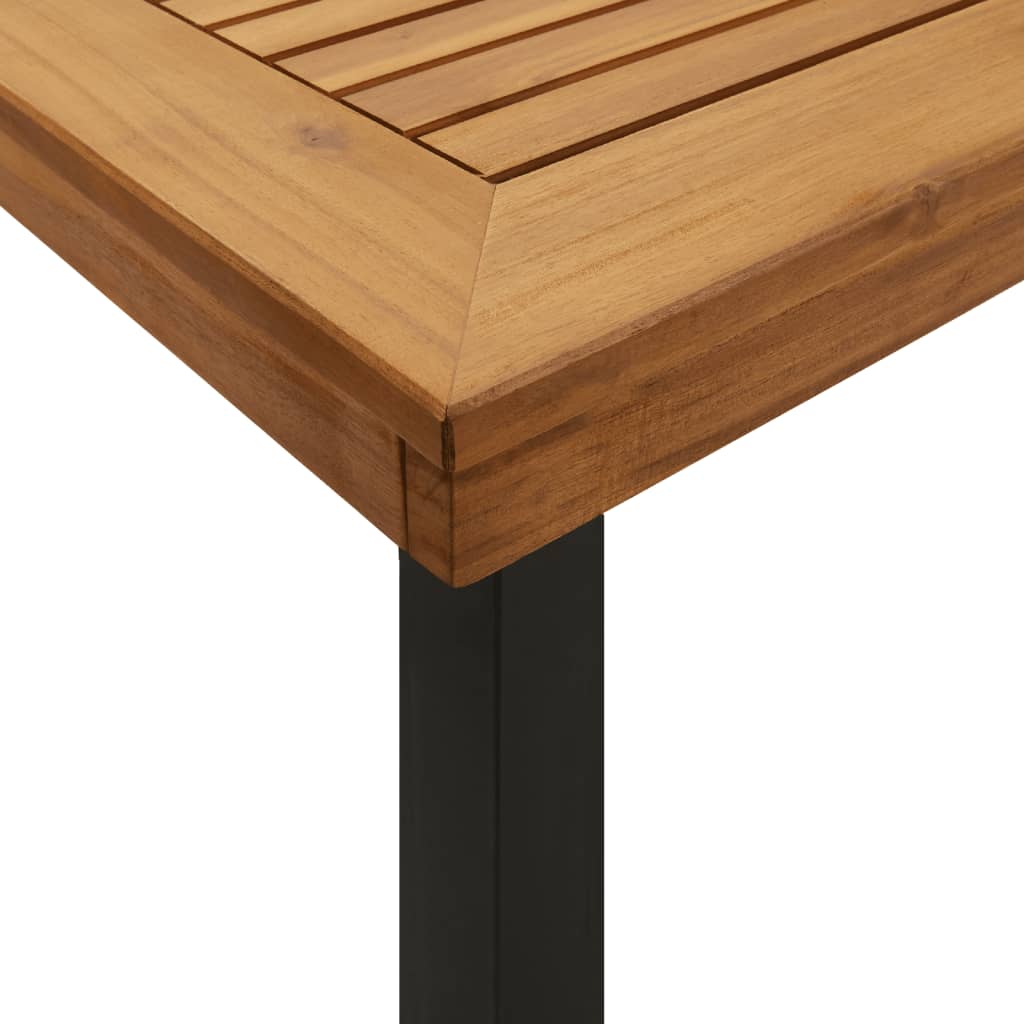 Set Pranzo da Giardino 7 pz Legno Massello di Acacia e Metallo | homemem39