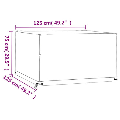 Coperture Mobili Giardino 2pz 8 Occhielli 125x125x75cm Quadrate | homemem39