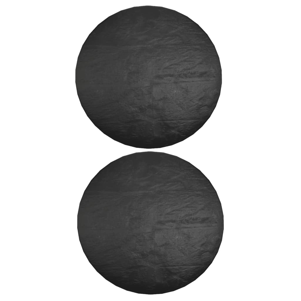 Coperture Mobili da Giardino 2pz 6 Occhielli Ø125x75 cm Rotonde | homemem39