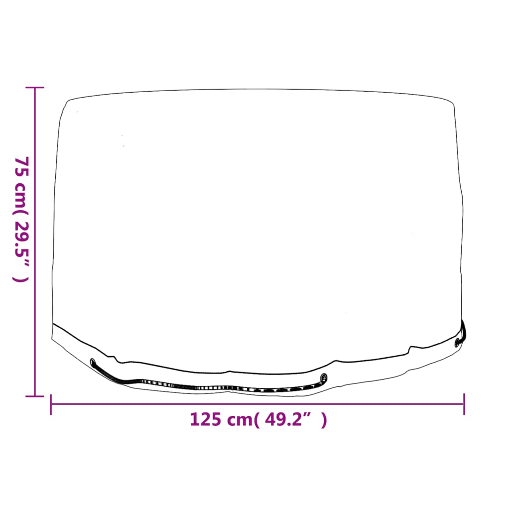 Coperture Mobili da Giardino 2pz 6 Occhielli Ø125x75 cm Rotonde | homemem39