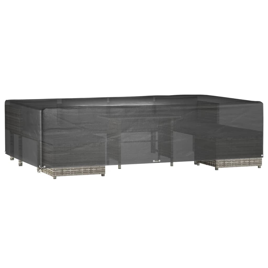 Copri Mobili Giardino 2pz 12 Occhielli 315x180x75cm Rettangolo | homemem39