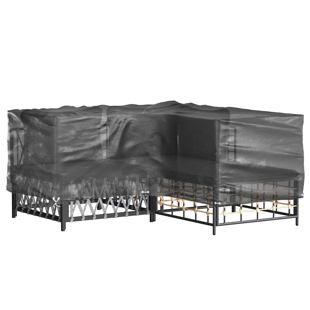 Coperture Mobili da Giardino a L 2pz 16 Occhielli 215x215x70cm | homemem39