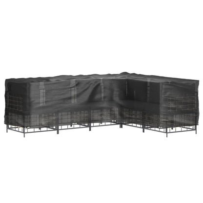 Coperture Mobili da Giardino a L 2pz 18 Occhielli 285x220x80cm | homemem39