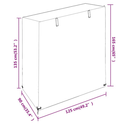 Copri Panche Dondolo 2pz 8 Occhielli 125x90x135/165 Polietilene | homemem39