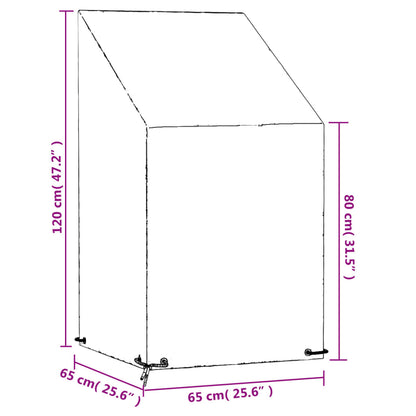 Copri Sedie Giardino 2pz 8 Occhielli 65x65x80/120cm Polietilene | homemem39