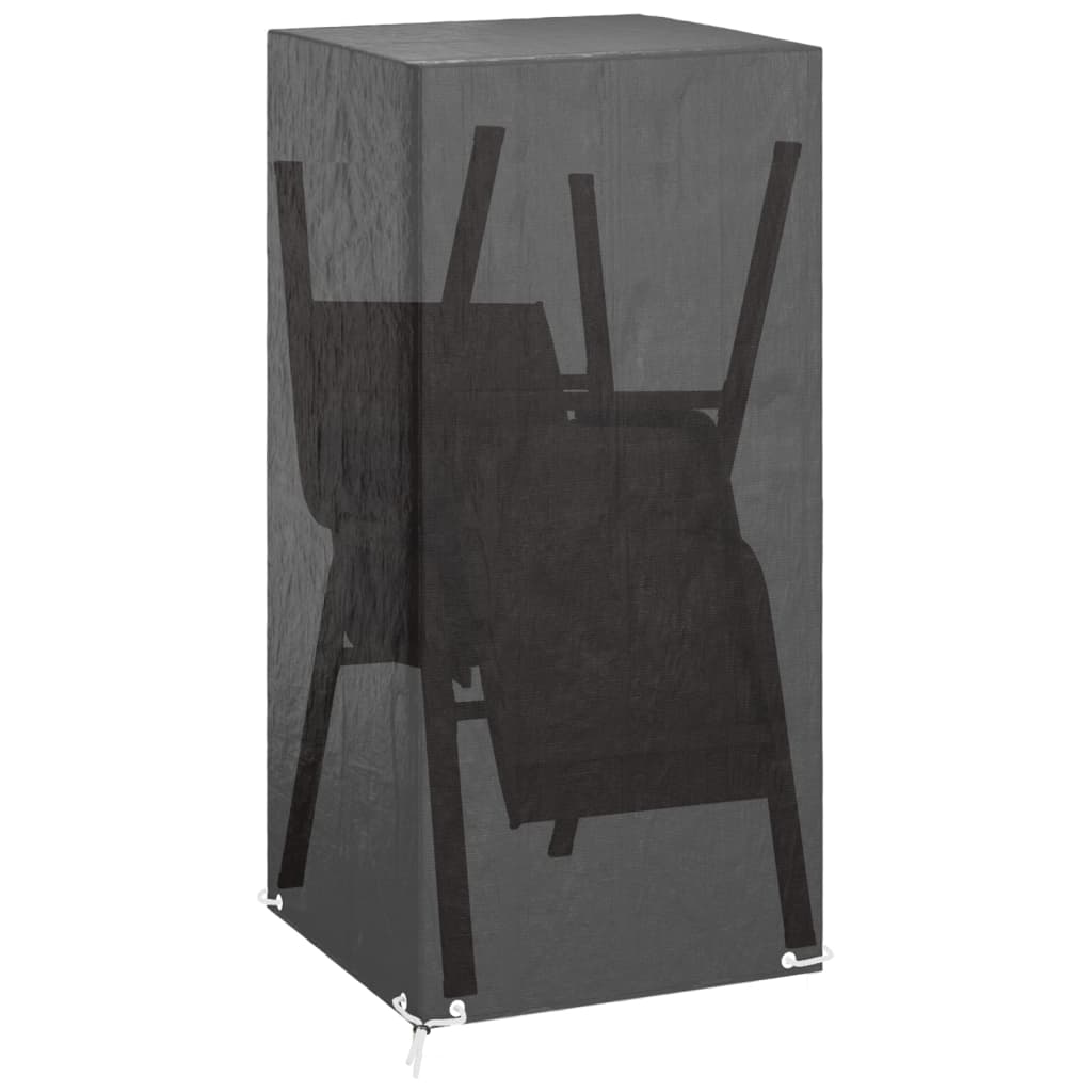 Copri Sedie da Giardino 2pz 8 Occhielli 75x70x140cm Polietilene | homemem39