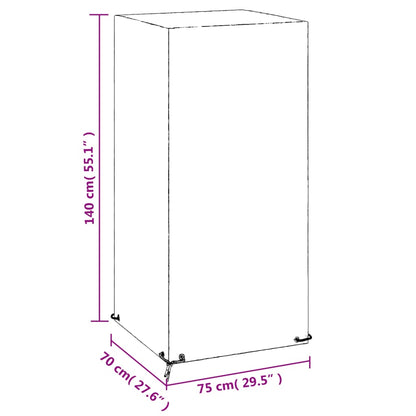 Copri Sedie da Giardino 2pz 8 Occhielli 75x70x140cm Polietilene | homemem39