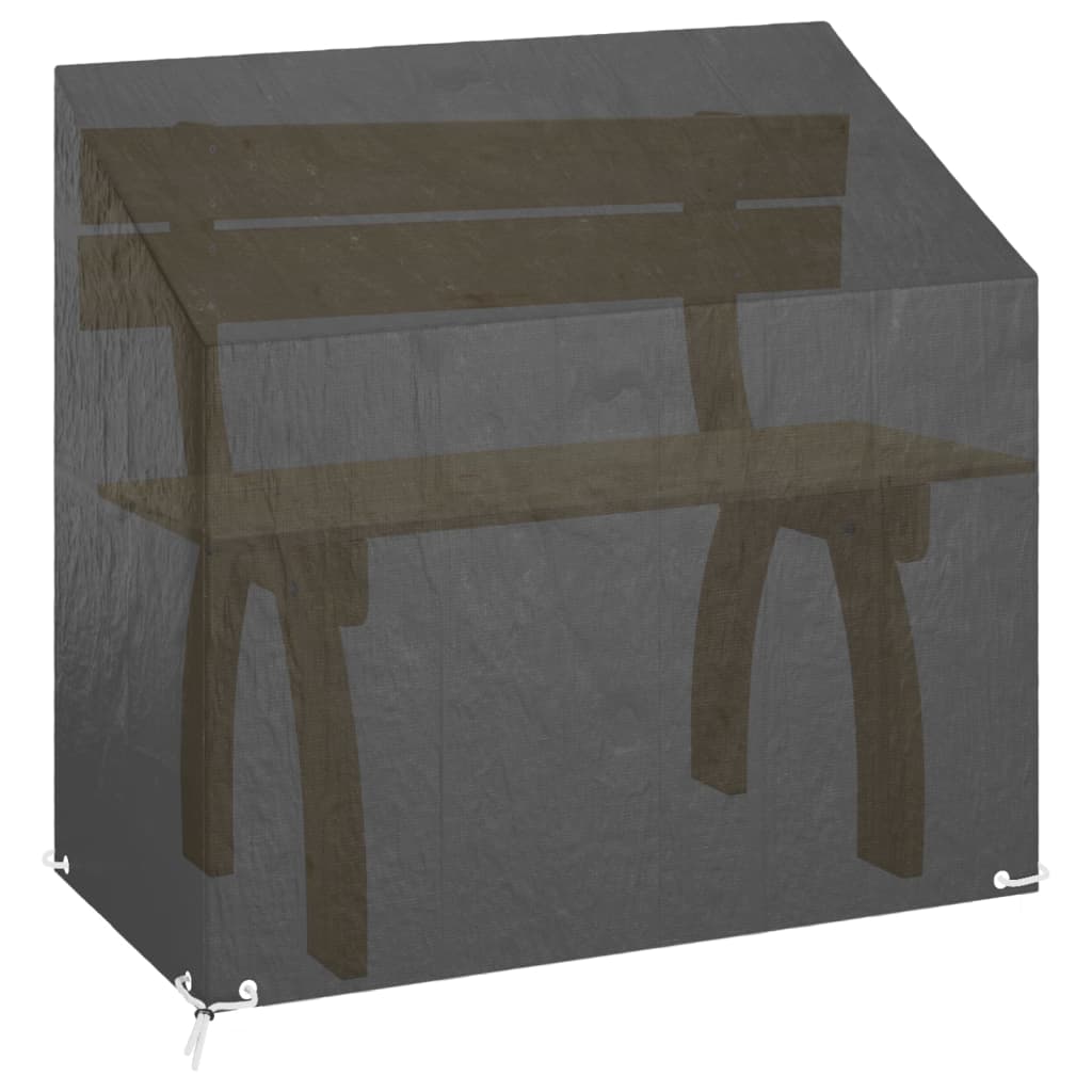 Copri Panche Giardino 2pz 8Occhielli 130x70x70/88cm Polietilene | homemem39