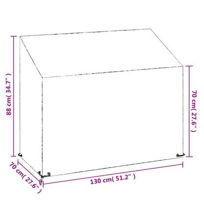 Copri Panche Giardino 2pz 8Occhielli 130x70x70/88cm Polietilene | homemem39