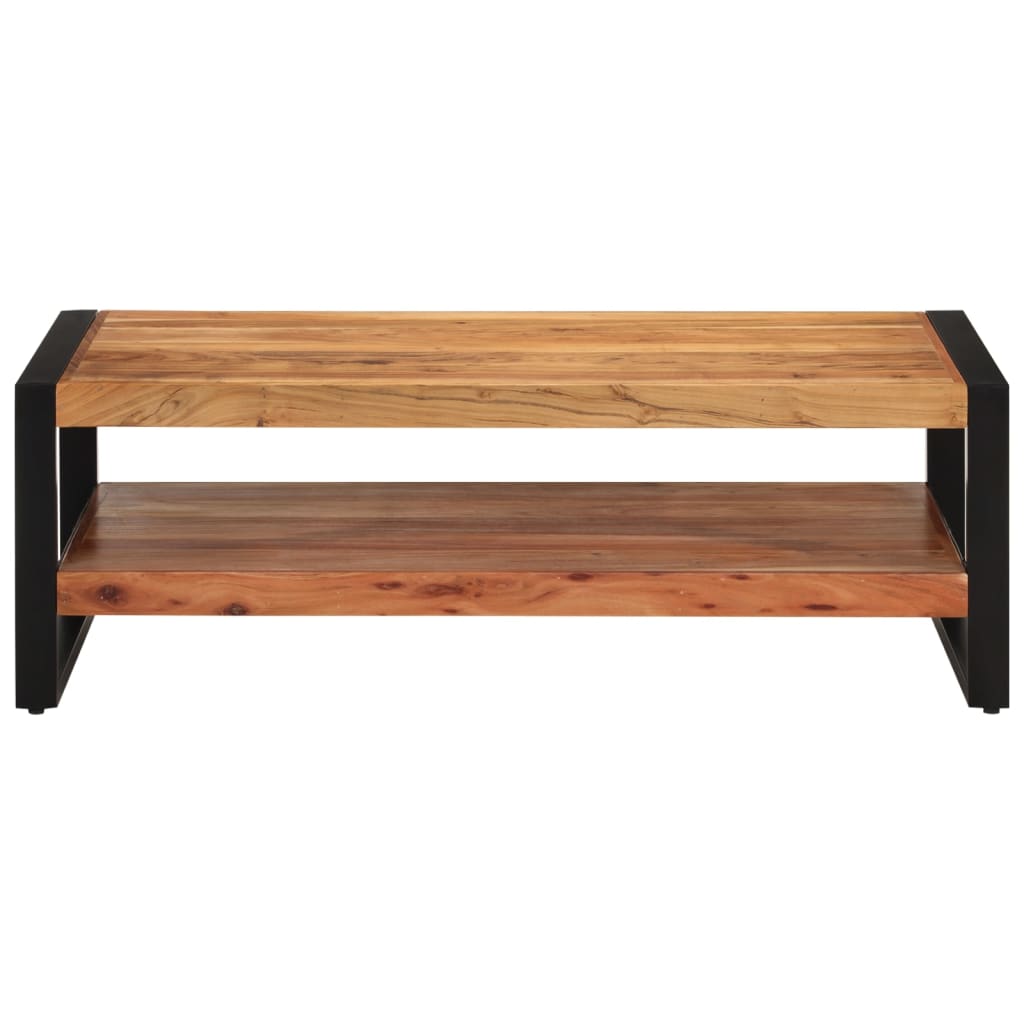 Tavolino da Salotto 120x55x40 cm in Legno Massello di Acacia
