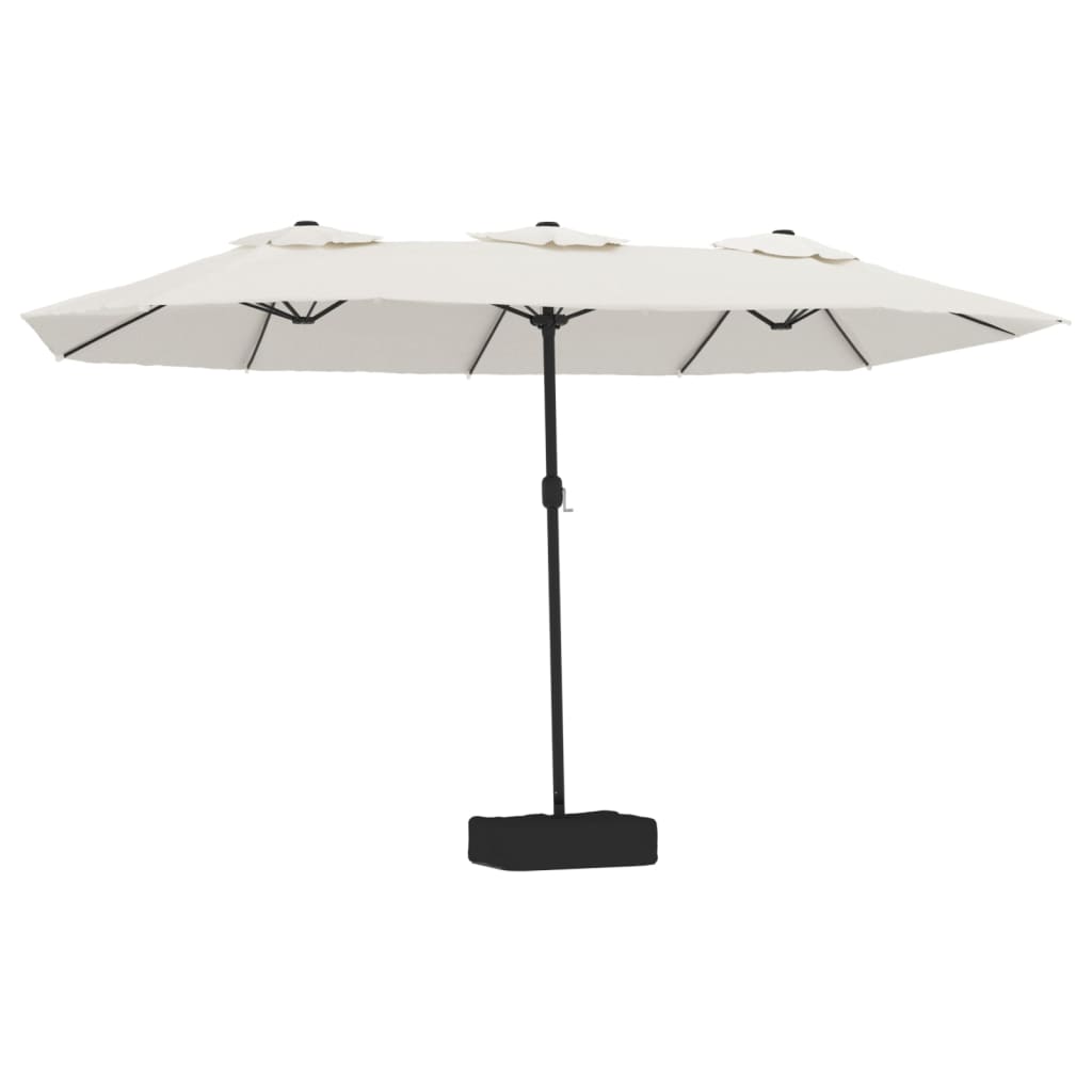 Ombrellone a Doppia Testa Bianco Sabbia 449x265 cm | homemem39