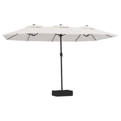 Ombrellone a Doppia Testa Bianco Sabbia 449x265 cm | homemem39