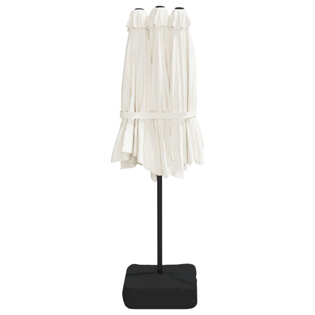 Ombrellone a Doppia Testa Bianco Sabbia 449x265 cm | homemem39