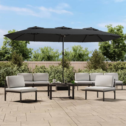 Ombrellone a Doppia Testa Antracite 449x265 cm | homemem39