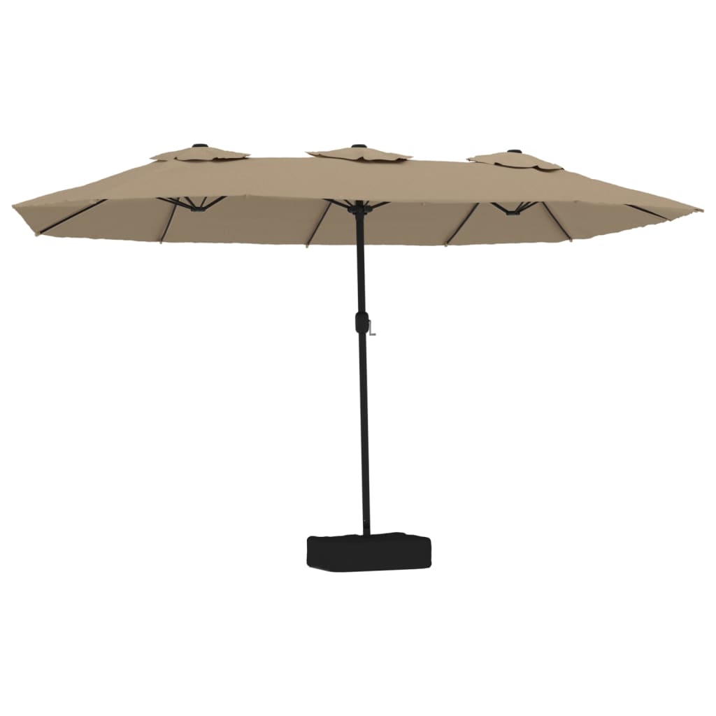 Ombrellone a Doppia Testa Tortora 449x265 cm | homemem39
