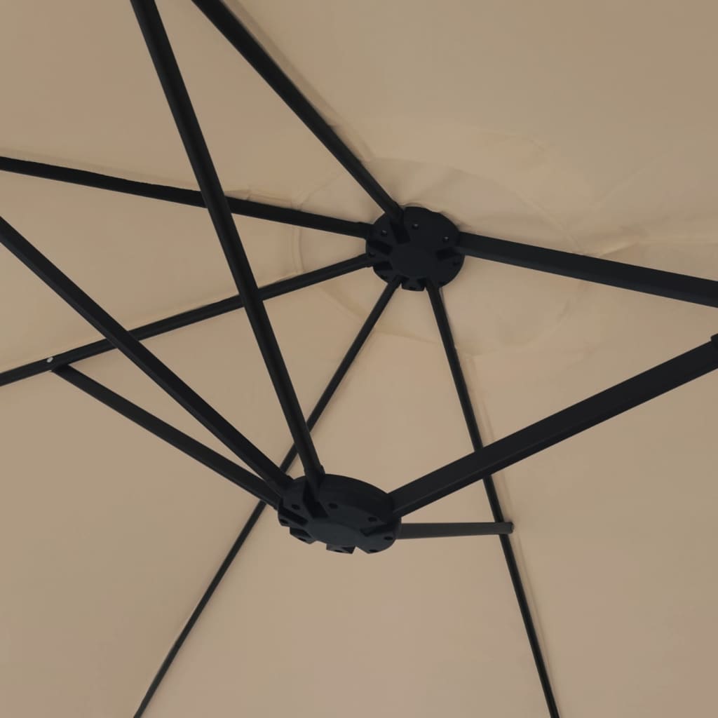 Ombrellone a Doppia Testa Tortora 449x265 cm | homemem39