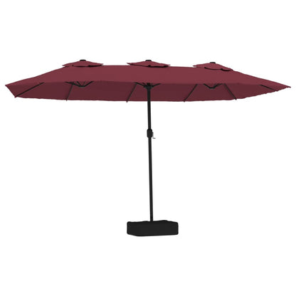 Ombrellone da Giardino a Doppia Testa Rosso Bordeaux 449x265 cm | homemem39