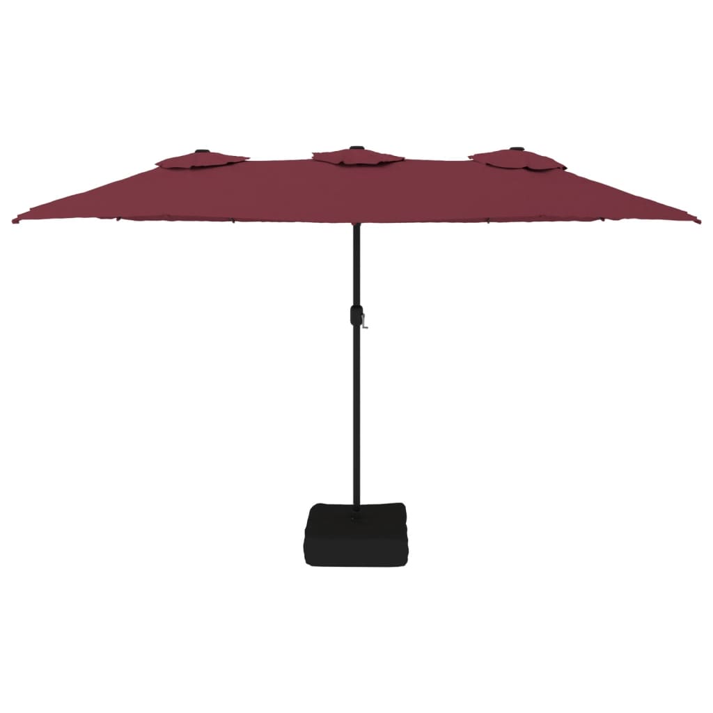 Ombrellone da Giardino a Doppia Testa Rosso Bordeaux 449x265 cm | homemem39