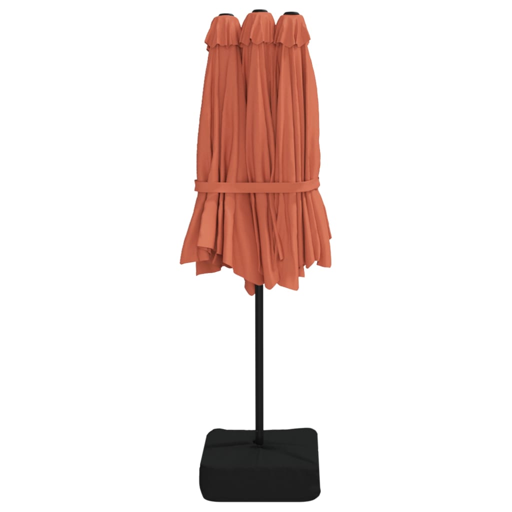 Ombrellone a Doppia Testa Terracotta 449x265 cm | homemem39