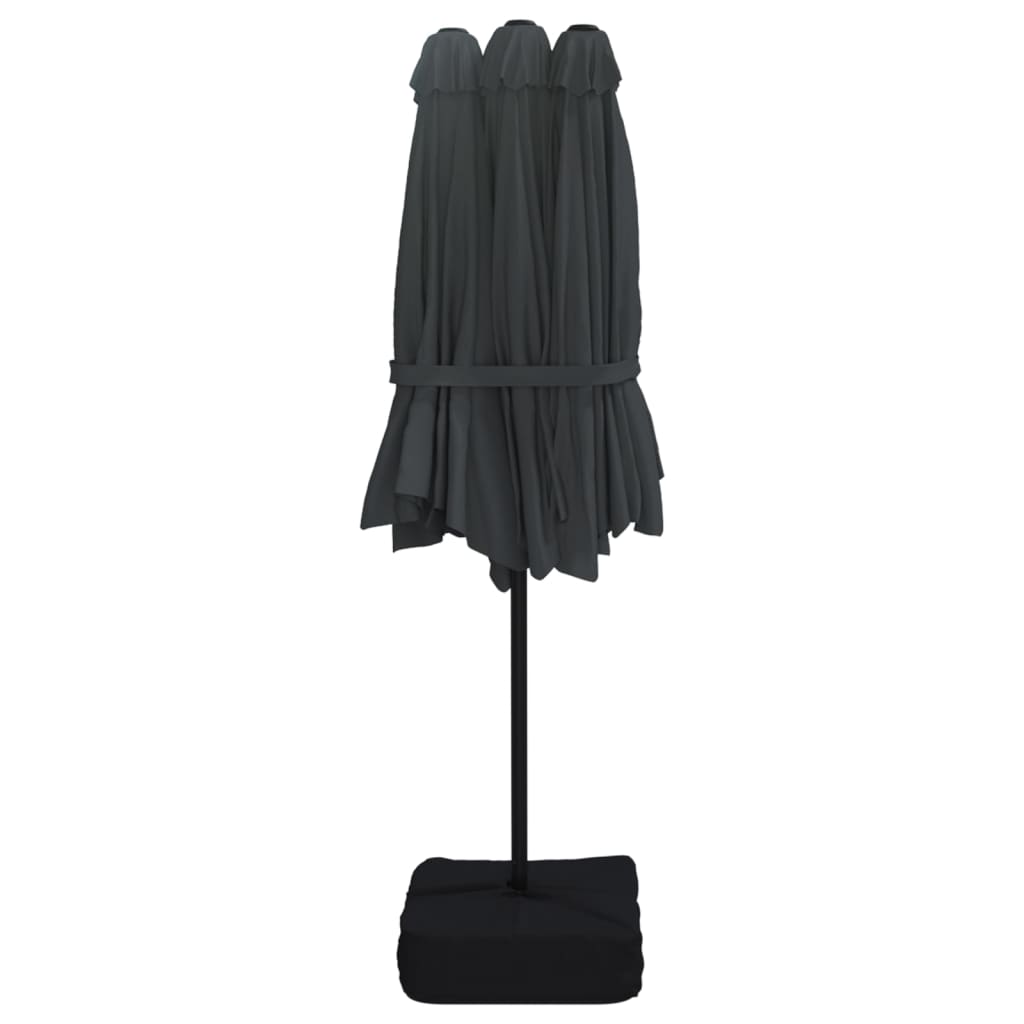 Ombrellone a Doppia Testa Nero 449x265 cm | homemem39