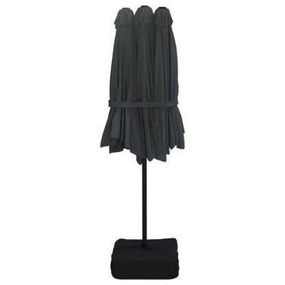 Ombrellone a Doppia Testa Nero 449x265 cm | homemem39