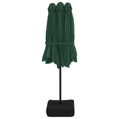 Ombrellone a Doppia Testa con LED Verde 449x265 cm | homemem39