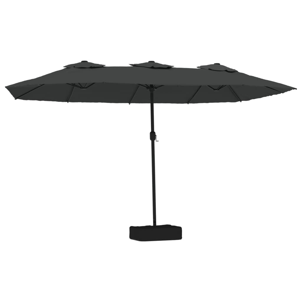 Ombrellone a Doppia Testa con LED Antracite 449x265 cm | homemem39