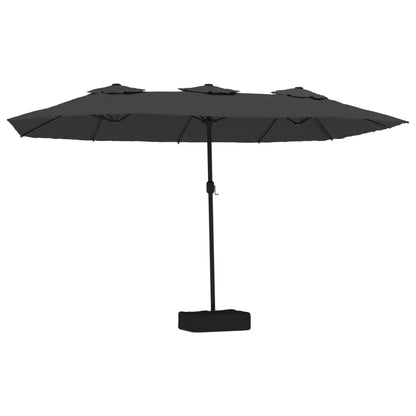 Ombrellone a Doppia Testa con LED Antracite 449x265 cm | homemem39