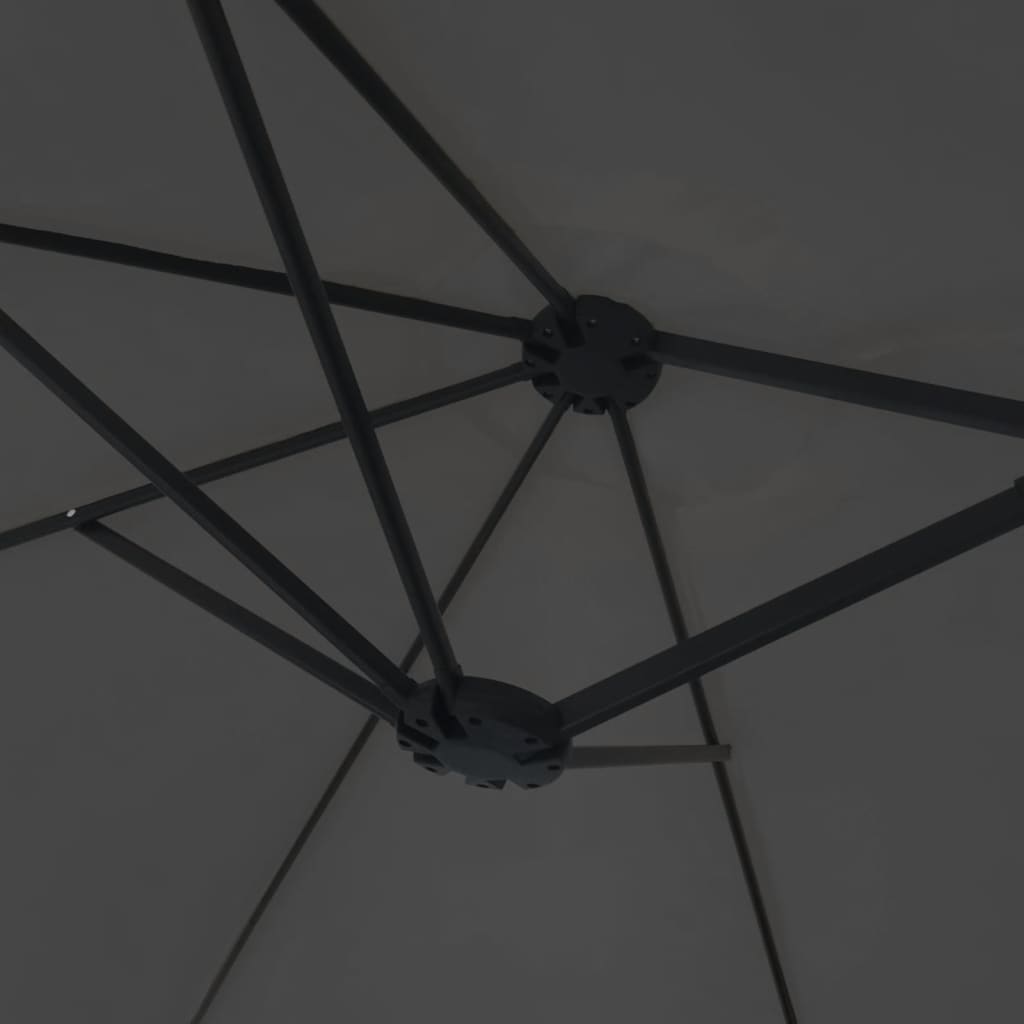 Ombrellone a Doppia Testa con LED Antracite 449x265 cm | homemem39