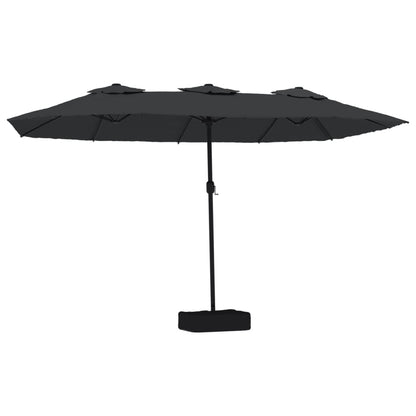 Ombrellone a Doppia Testa con LED Nero 449x265 cm | homemem39