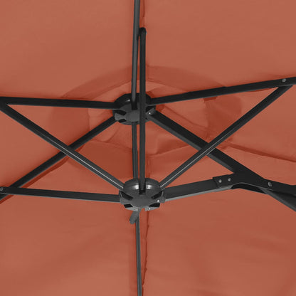 Ombrellone a Doppia Testa Terracotta 316x145 cm | homemem39
