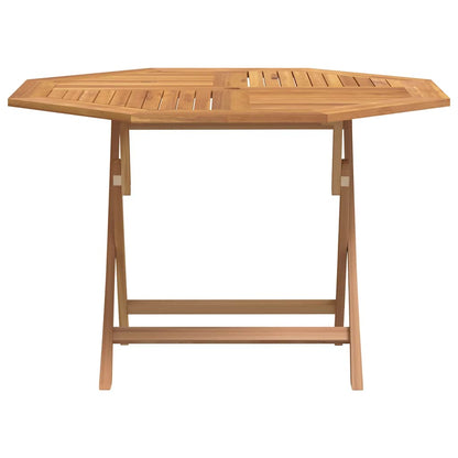 Tavolo da Giardino Pieghevole Grigio 110x110x75cm Massello Teak