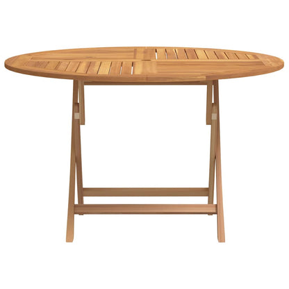 Tavolo da Giardino Pieghevole Ø110x75 cm Legno Massello di Teak