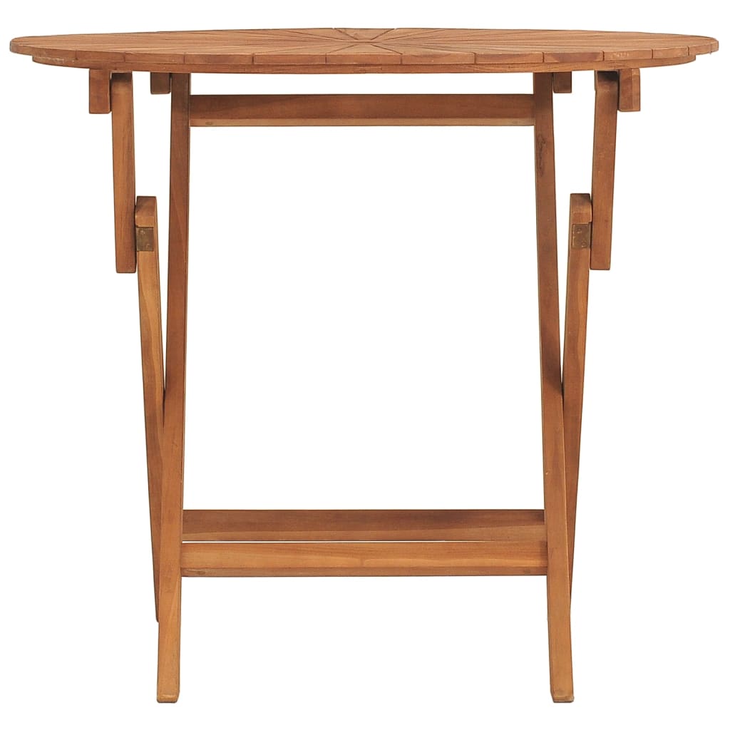 Tavolo da Giardino Pieghevole Ø 85x75 cm Legno Massello di Teak | homemem39