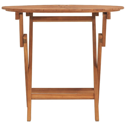 Tavolo da Giardino Pieghevole Ø 85x75 cm Legno Massello di Teak | homemem39