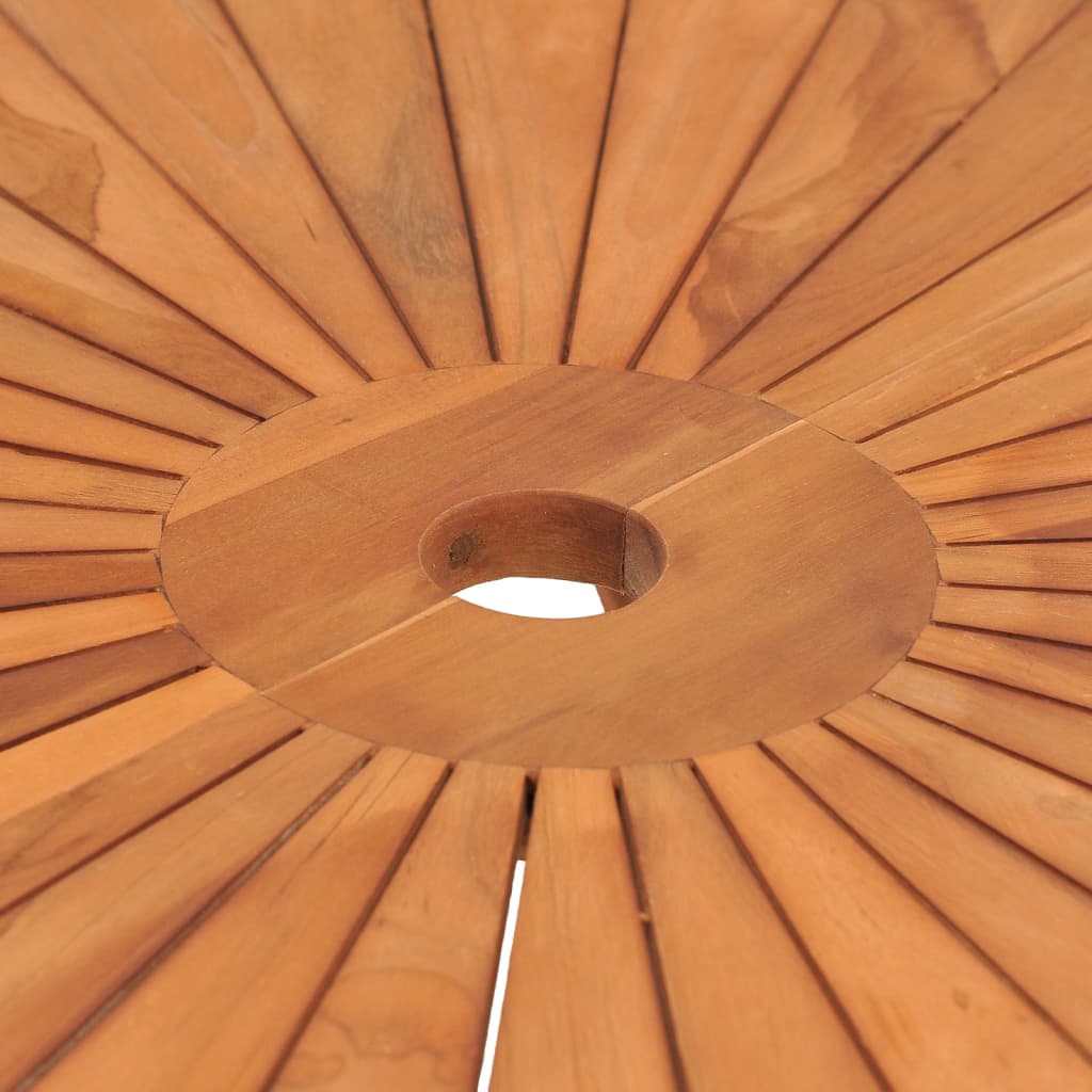 Tavolo da Giardino Pieghevole Ø 85x75 cm Legno Massello di Teak | homemem39