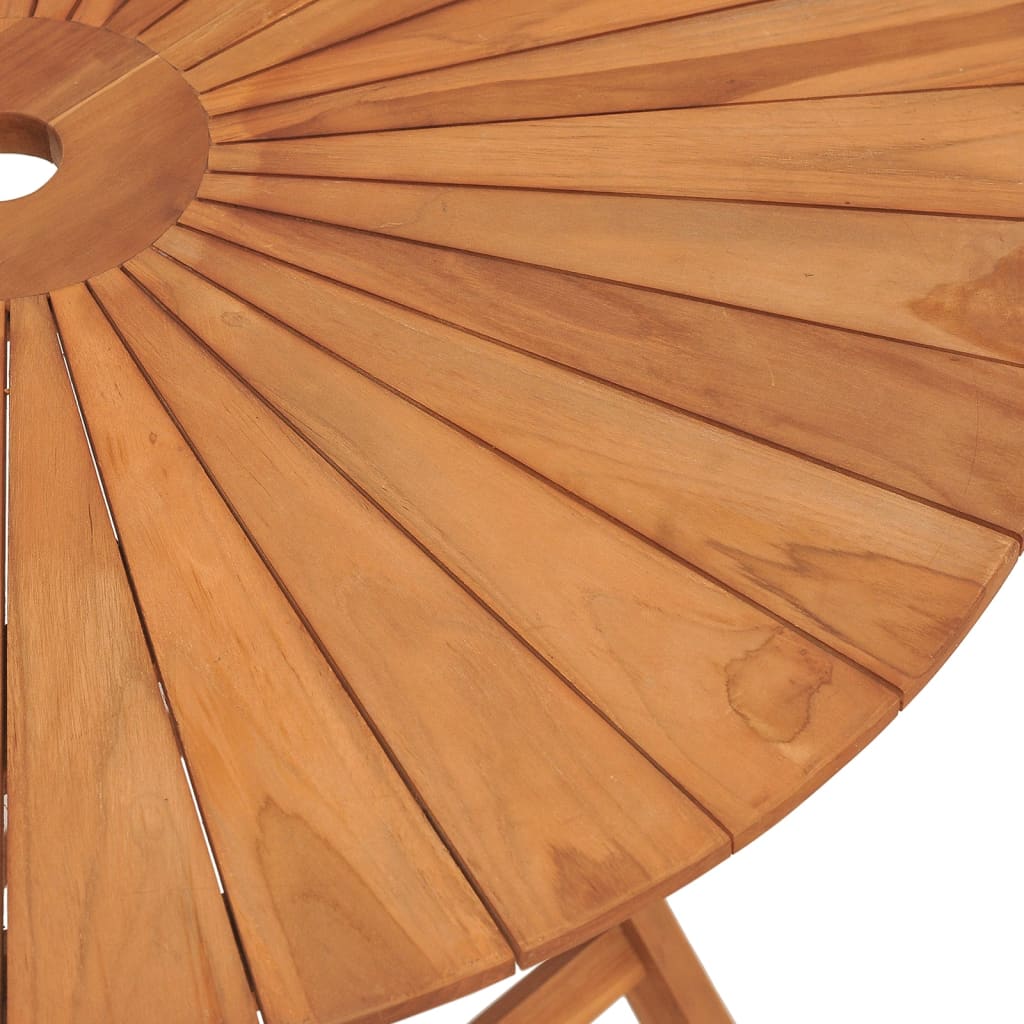 Tavolo da Giardino Pieghevole Ø 85x75 cm Legno Massello di Teak | homemem39