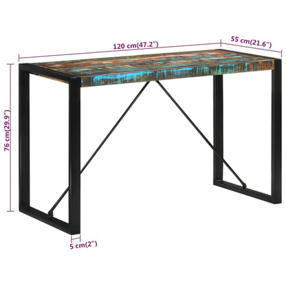 Tavolo da Pranzo 120x55x76 cm in Legno Massello di Recupero | homemem39