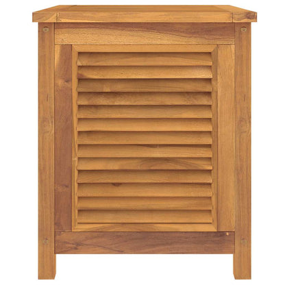 Contenitore Giardino con Borsa 60x50x58cm Legno Massello Teak