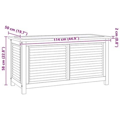 Contenitore Giardino con Borsa 114x50x58cm Legno Massello Teak | homemem39