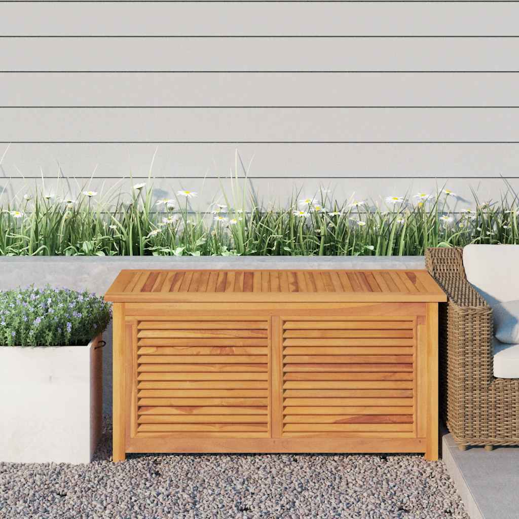Contenitore Giardino con Borsa 114x50x58cm Legno Massello Teak | homemem39