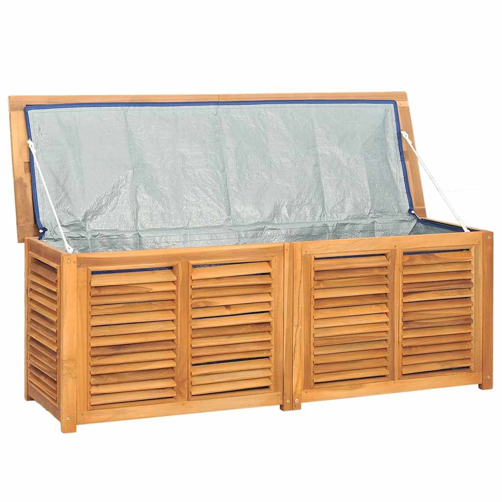Contenitore Giardino con Borsa 150x50x55 cm Legno Massello Teak | homemem39