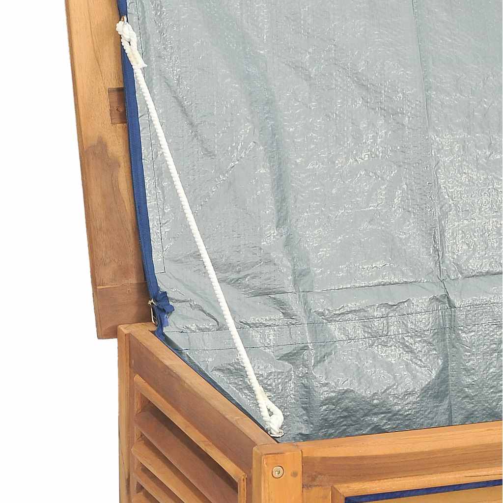 Contenitore Giardino con Borsa 150x50x55 cm Legno Massello Teak | homemem39