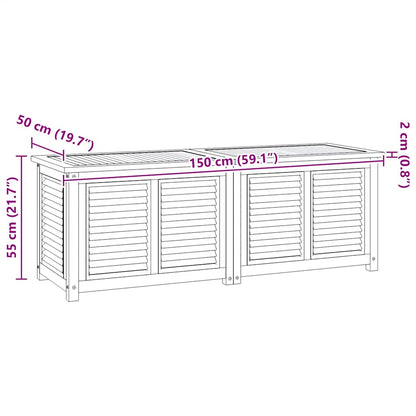 Contenitore Giardino con Borsa 150x50x55 cm Legno Massello Teak | homemem39
